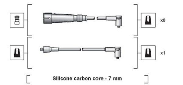 MAGNETI MARELLI Комплект проводов зажигания 941318111086